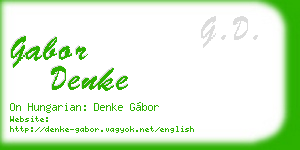 gabor denke business card